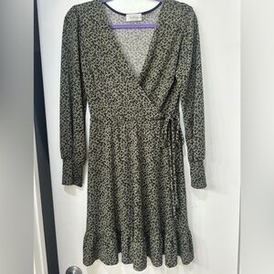 Kaileigh Black Floral Long Sleeve Dress